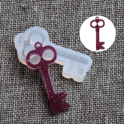 1PCS DIY Vintage Key Shape Silicone Lace Cake Mold,Ice ,Jelly Candy Fondant Bakware DIY Decorating Tools