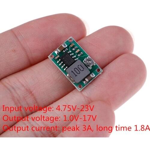 1pcs Mini 360 DC Buck Converter Step Down Module RC Airplane Module 4.75V-23V to 1V-17V LM2596 2A 96% (Highest)
