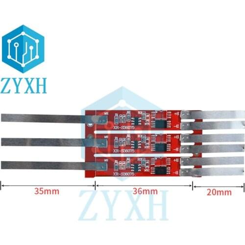 10 PCS 2S BMS 3A 7.4V 18650 Lithium Battery Charger Protection Board with Nickel Strip Weld For Electric Tools/Power Bank