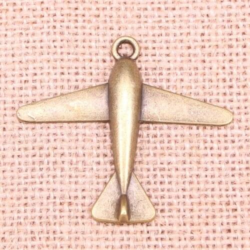 16pcs Jewelry Charms plane airplane 50x42mm Antique Bronze Plated Pendants Making DIY Handmade Tibetan Bronze Jewelry