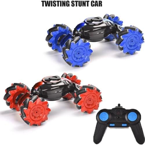 2.4G Watch Wireless Dual Remote Control Stunt Car Gesture Induction Twisting Deformation Off-Road Vehicle RC Toys For Kids