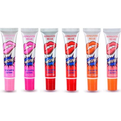 6 Colors Peel Off Liquid Lipstick Waterproof Long Lasting Lip Gloss Moisturizer Makeup Cosmetics Lipstick