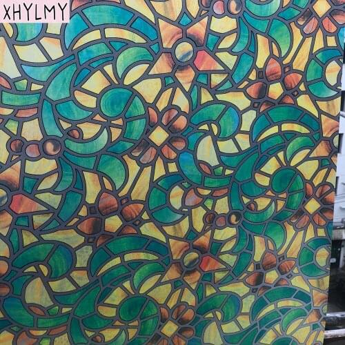 60x200cm Irregular Self-Adhesive Decorative Film Privacy Protection Glass Window Sticker Stained Opaque Anti-UV Bathroom Balcony