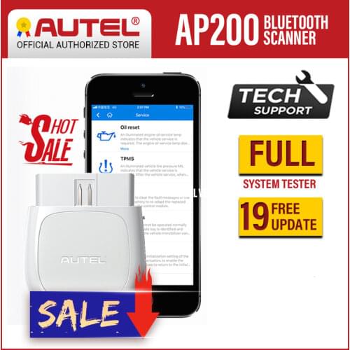 Autel AP200 OBD2 Auto Code Reader Diagnostic Scanner Android IOS AutoVIN EPB BMS SAS TPMS DPF IMMO PK MaxiCOM MK808