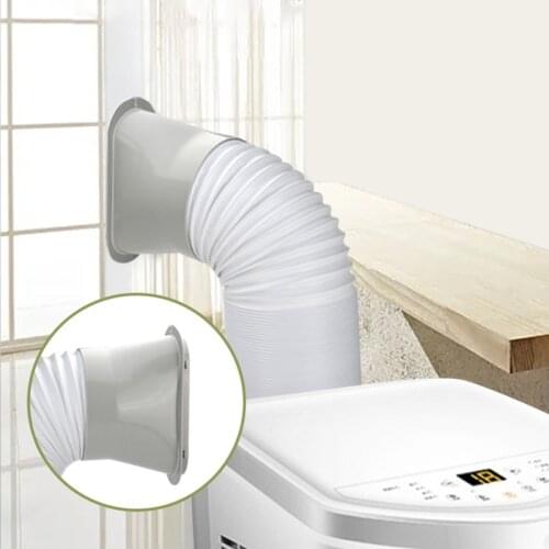 Window Plate Home Mobile Air Conditioner Flat Nozzle Pipe Tube Connector ABS Exhaust Hose Adapter Easy Install Durable