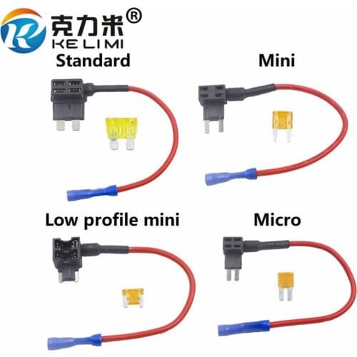Add-a-circuit Fuse Holder Micro/Mini/Low-profile mini/Standard ATM APM Blade Tap Dual adapter Auto Car Fuse with holder