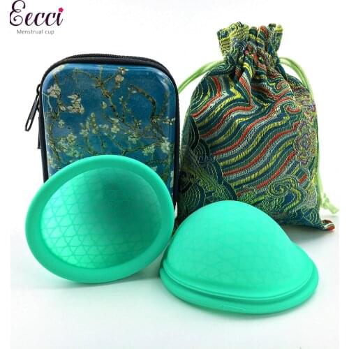 Menstrual copa Disc Flat-fit Design Menstrual Cup Extra-Thin Silicone Menstrual Disc with sterilizer Tampon/Pad Alternative