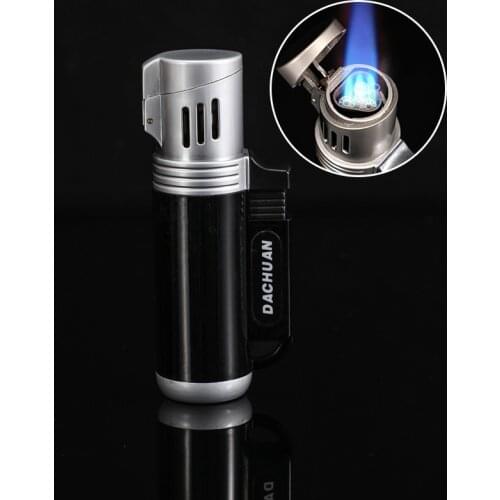 Gas Lighters Metal Mini Jet Unusual Lighters Butane Three Torch Turbo Smoke Cigarette Lighter Gadgets For Men
