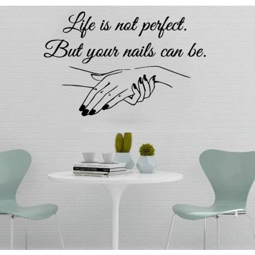 Exquisite Nail Salon Quotes Wall Sticker Vinyl Decal Art Mural Beauty Salon Decoration decals for girls bedroom decor ph150