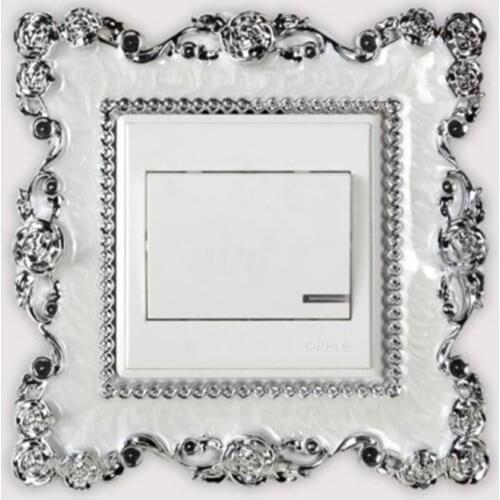 Creativity European Style Socket Attachment Switch Resin Cover Finger Rose Switch Cover Plate Flower Surround Sleeve Ruched S6C4