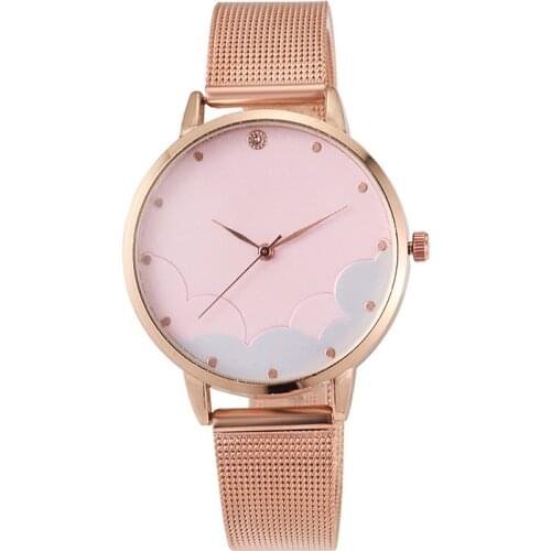 Hot simple smart watch women Sale fashion Minimalist Solid Color rose gold women ladies wrist watch Stainless Steel Strap
