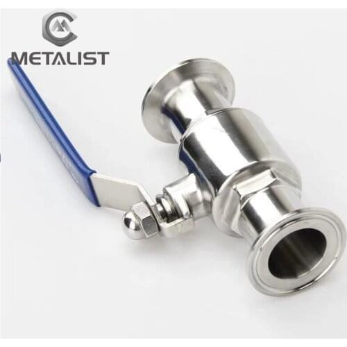 METALIST OD 38mm SS304 Stainless Steel Sanitary Full Port 2-Way Ball Valve Fit 1.5" Tri Clamp Type Weld Ferrule