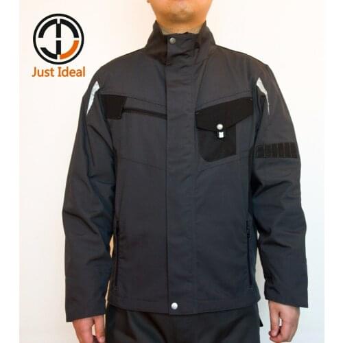 Men Canvas Jacket Fashion Casual Coat Multi-Pocket Jacket For Men High Quality Outwear 2019 New XS to 5XL Grey Black ID693