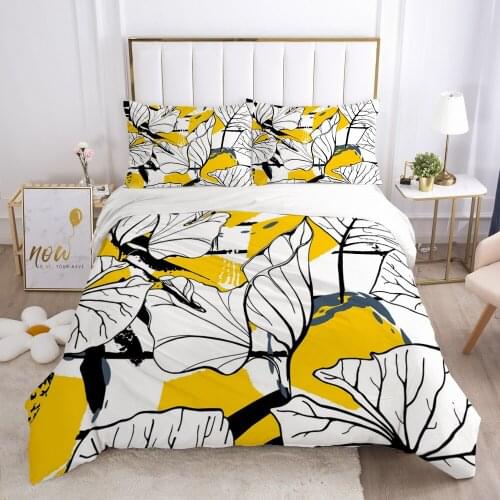 3D Bohemia Design Duvet Cover Set Leaves Bedding Sets Quilt Covers Pillowcases Blanket Cases King Queen Full Twin Size Bed Linen