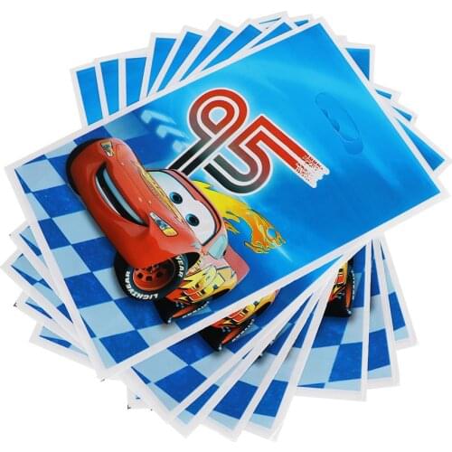 10Pcs Cartoon Disney Cars Theme Design Kids Boy Birthday Party Wedding Disposable Snack Candy Gift Bag Baby shower supplies