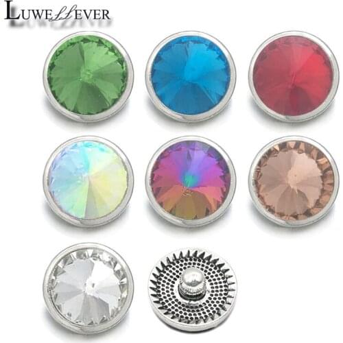 Hot Component 003 Crystal 3D 18mm Metal Snap Button For Bracelet Necklace Interchangeable Jewelry Women Accessorie Findings