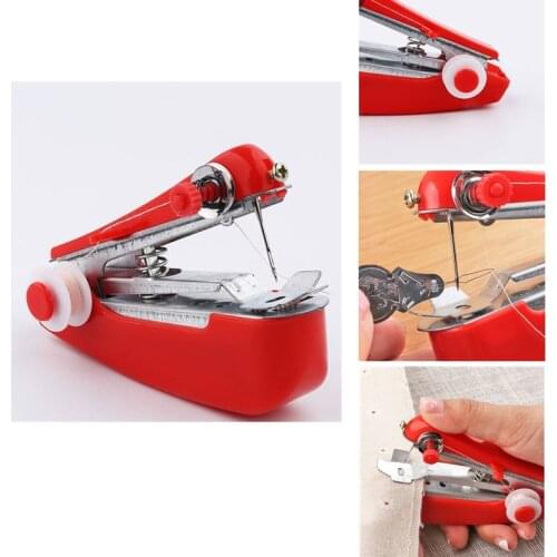 Portable Mini Hand Sewing Machine Household Quick Stitch Sew Sewing Tool Sewing Cloth Fabric Handy Needlework Sewing Accessories