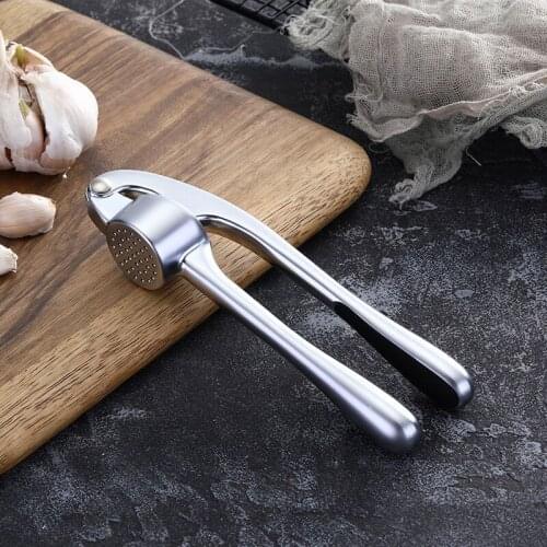 Zinc Alloy Garlic Press Household Garlic Masher Manual Masher Garlic Remover Kitchen Gadgets ABS Non-Slip Handle Garlic Clamp