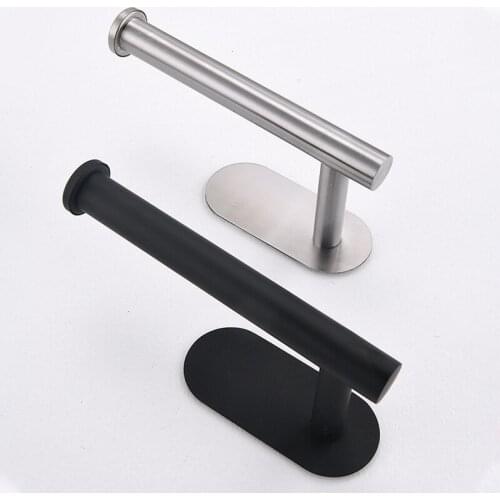 No-Drill Self Adhesive Toilet Paper Holder Stainless Steel Wall Mounted Bathroom Kitchen Household Roll Paper Storage Tools