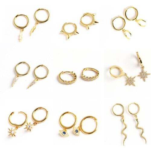 PONYKISS S925 Sterling Silver Delicate Gold Geometric Hoop Earrings For Fashion Women Party Trendy Jewelry Accessory Chic Gift