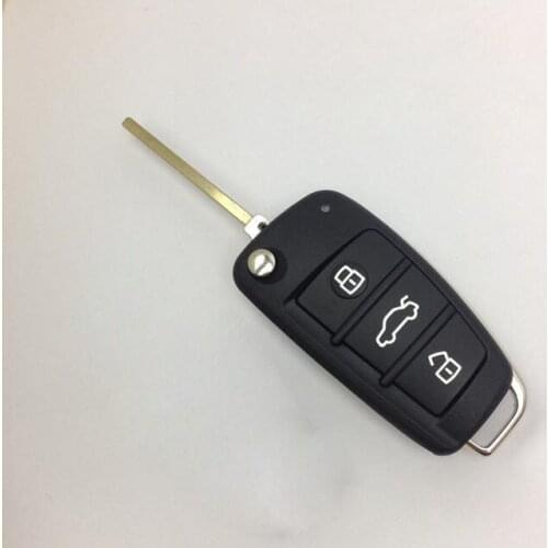 3 Button Flip Folding Remote Key Case Shell For Chery E3 E5 Arrizo 5 Fob Key Blank Cover