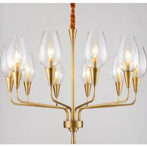 Modern Chandelier Living Room Restaurant Lamp High Quality Hotel Guest Room Bedroom Glass Lamp Originality Designer