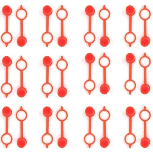 80pcs/lot Red Brake Bleeder Fitting Screw Caps Oil Grease Zerk Dust Cover M6 M8 M10
