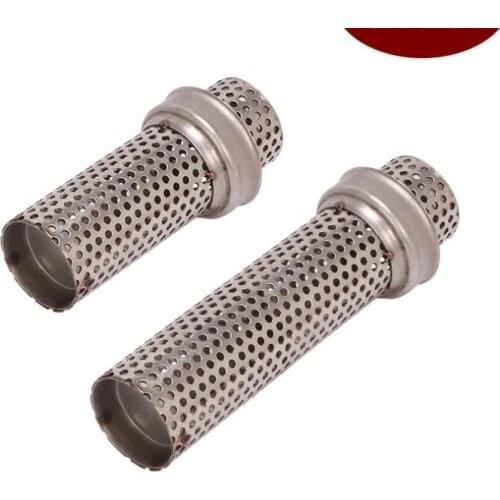 Motorcycle exhaust pipe 51mm muffler noise reduction modification mesh porous muffler high temperature and corrosion resistance