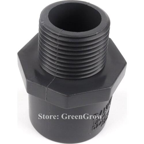 ANSI 21.34-48.26mm To 1/2"-2 1/2" Male Thread Hi-Quality UPVC Connectors Aquarium Tank Adapter Garden Water Pipe Joints DIY Tool