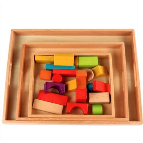 Toddler Funny Practical Life Handle Operation Wood with Tray Preschool Home Storage Toy Sorting Box Office Supplies Storage Box