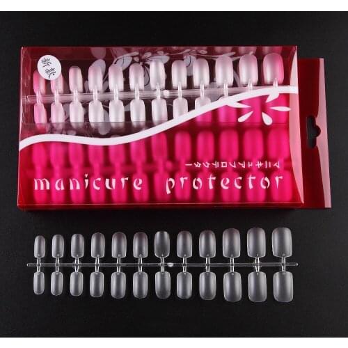 12Sheets/bag 288pcs False Nails 12 Sizes Ultra-thin Matte Frosted Patch 0.12mm Transparent Full Cover Flexible Nail Fake Tips