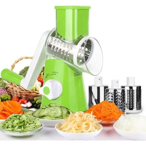 3 In 1 Manual Vegetable Cutter Slicer Multifunctional Round Mandoline Slicer Potato Cheese Kitchen Gadgets Kitchen Accessories