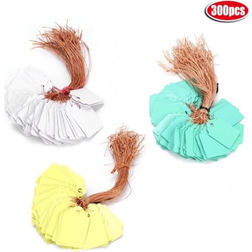 300Pcs Reusable Waterproof PVC Plant Label Garden Plants Hanging Tag Flower Marker 3.6x2.5cm PVC Garden Decoration