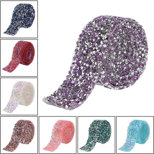 5 Roll Rhinestones Tape/Resin Crystal Rhinestones Trimming Wedding Rhinestones /Rhinestone Ribbon for DIY Shoes Banding Garment