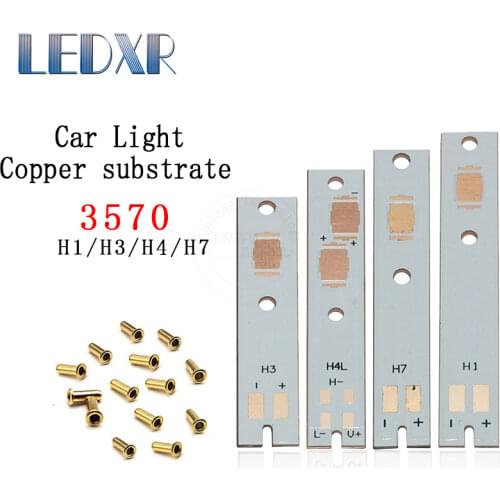 10pcs F2 C6 3570 H1 copper substrate radiator 50*8mm CSP LED car headlight motorcycle light general PCB