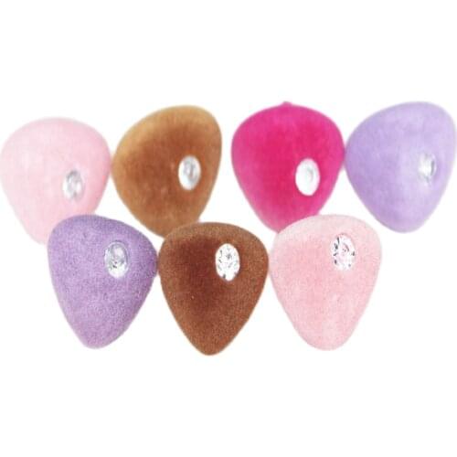 500pcs 26MM 30MM BROWN PURPLE ROSE RED pink with diamond flocking Triangular safety toy nose & soft washer for diy doll