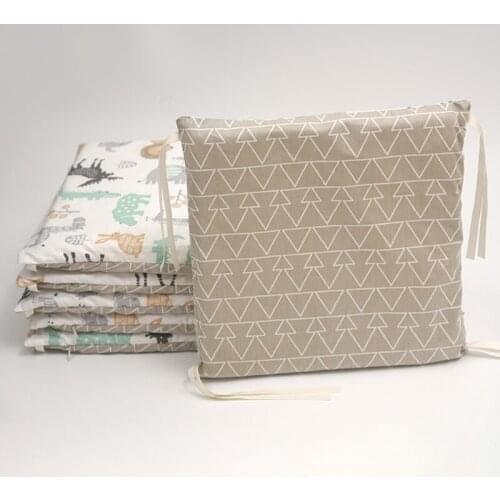 6 Pcs Baby Soft Cotton Crib Bumper Newborn Bed Cot Protector Pillows Infant Cushion Mat Nursery Bedding Room Decor