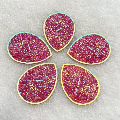 6pcs 30*40mm Crystal Drop Rhinestones FlatBack Crystal Stones For Jewelry Making Clothes DIY Decorations-B201