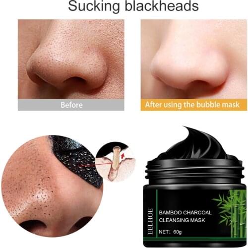 60/120ml Bamboo Charcoal Tearing Face Mask Deep Pore Cleansing Blackhead Remove Acne Pimple Remover Pull Mask Skin Care TSLM1