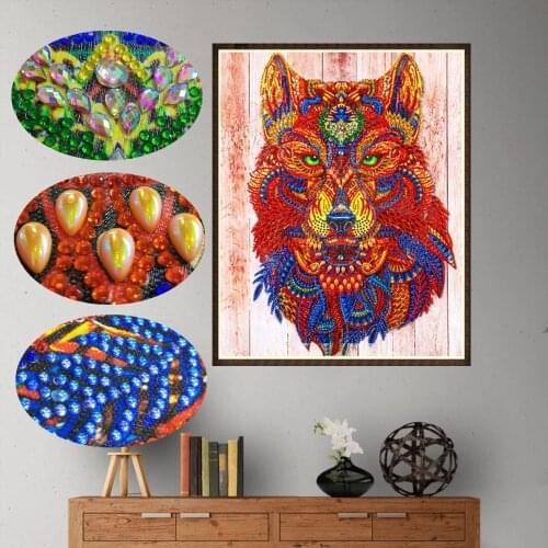 Dog Pattern Special Shaped Diamond Painting DIY 5D Partial Drill Cross Stitch Kits Crystal Rhinestone Diamond Arts Home Decro