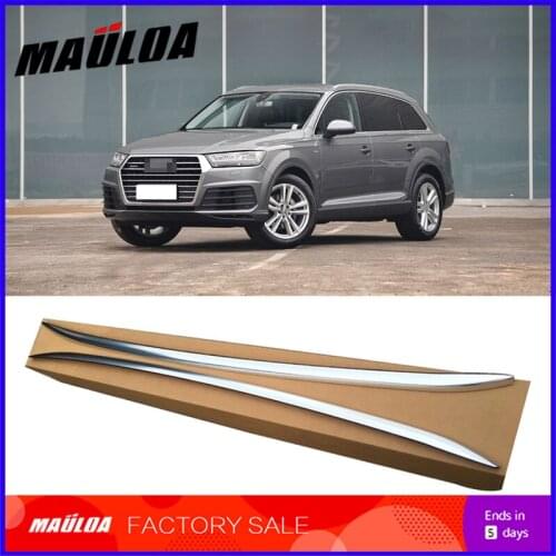 Car accessories high quality silver color sticker install aluminium alloy side rail bar roof rack for Q7 2016-2018