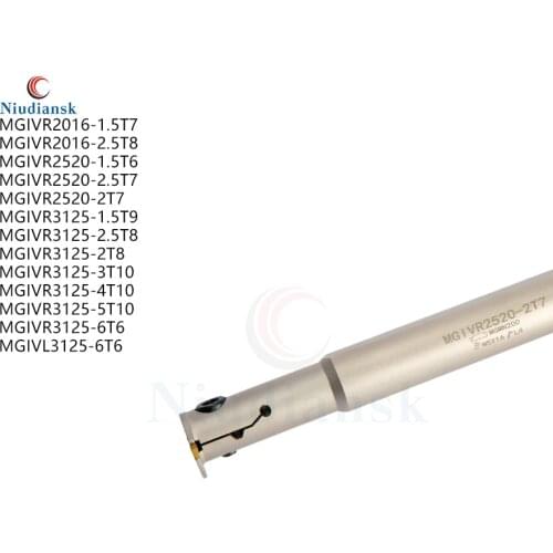 1pc MGIVR2016-1.5T7 2.5T8 Slotting Turning Tool Holder MGIVR2520-2T7 External Grooving Tool MGIVR3125-3T10 MGIVL CNC Lathe Tools