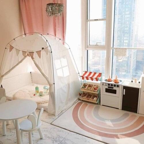 Baby Rainbow Playing Mats Kids Rug Floor Mat Tapete Tummy Quarto Rainbow Nursery Time Rugs For Bedroom Decor Children Playm