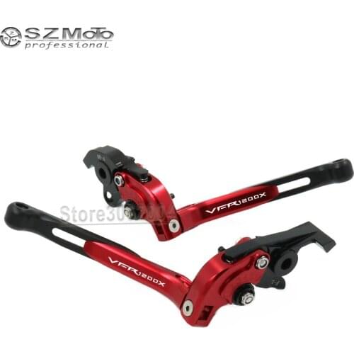 For HONDA VFR VFR1200 VFR1200X 2009-2014 2013 2012 Motorcycle Folding Extendable Adjustable Brakes Clutch Levers With LOGO CNC