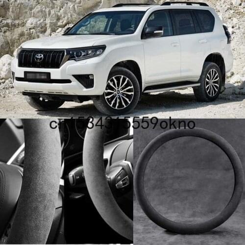 For Toyota LAND CRUISER PRADO FJ Cruiser 2010-2021 Black Alcantara Suede Car Steering Wheel Cover Car Accessories