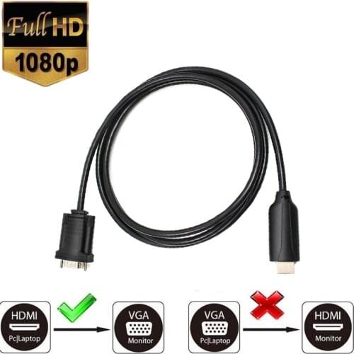 HDMI2VGA Converter HD to VGA Cable Male Adapter decoder HDMI to VGA adaptor Compatible Laptop PC Projector HDTV 1.2m