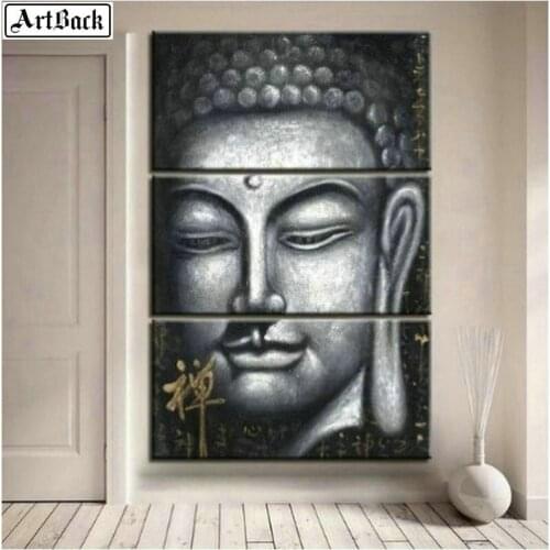 Three spells 5d diamond painting Buddha religious full square drill home decorative rhinestone mosaic diamond embroidery