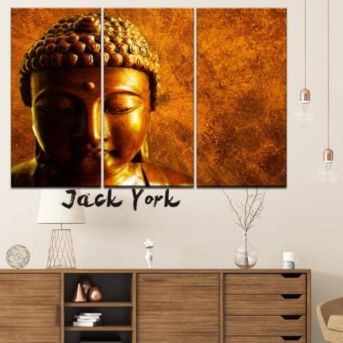 Canvas Painting Buddhism for Beginners 3 Pieces Wall Art Painting Modular Wallpapers Poster Print for living room Home Decor