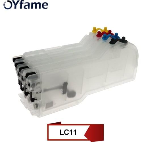 OYfame LC11 Cartridge LC38 LC11 LC61 LC65 LC67 LC980 Ink Cartridge For Brother DCP-J140W DCP-145C DCP-165C DCP-185C 195 Printer