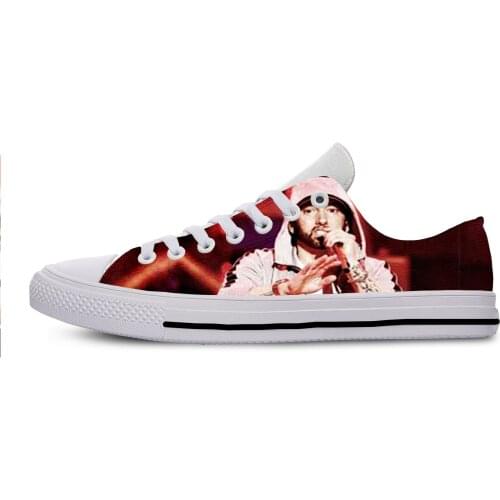 2019 Hot Cool Fashion New Summer Handiness Casual Harajuku Shoes 3D Print For Man Woman Hip Hop Rap Music Rock Funny Eminem